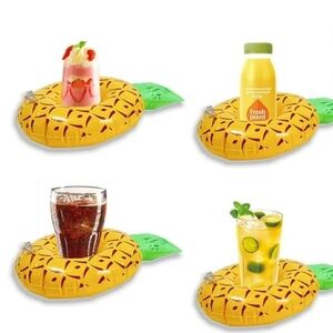 FREE 5xPineapple Inflatable Drink Cup Holder Float Coasters Summer